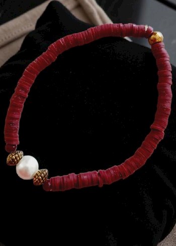 İnci detaylı fimo bileklik - Görsel 2