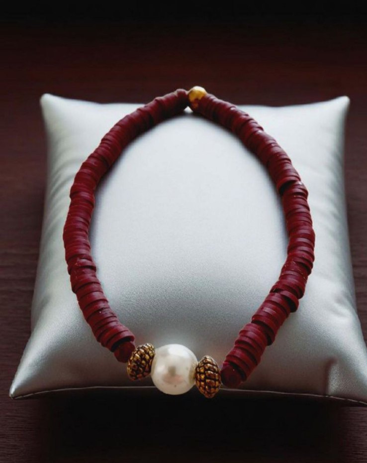 İnci detaylı fimo bileklik - Görsel 3