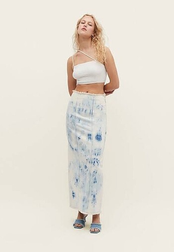Stradivarius Uzun Denim Etek