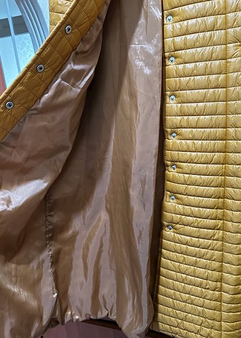 Düğmeli Uzun Kahverengi Deri Yelek - Görsel 3