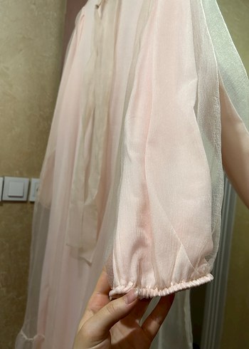 Beyaz Uzun  Elbise, Bohem Stil - Görsel 2