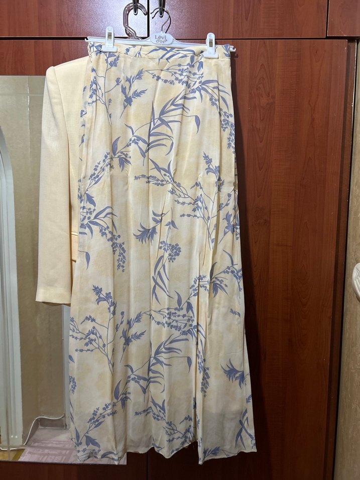 Remy Bej Kadın Uzun Kollu Saten Takım - Görsel 4