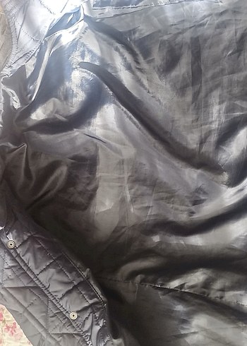 Erkek Çocuk Siyah Kapitone Düğmeli Mont panço - Görsel 9