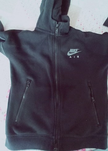 Nike Air Kapüşonlu Siyah Erkek Çocuk Sweatshirt - Görsel 7