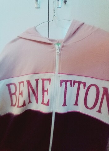 Benetton fermuarlı kapüşonlu üst sweatshirt  - Görsel 2