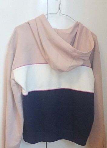 Benetton fermuarlı kapüşonlu üst sweatshirt  - Görsel 5