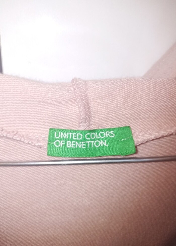 Benetton fermuarlı kapüşonlu üst sweatshirt  - Görsel 3