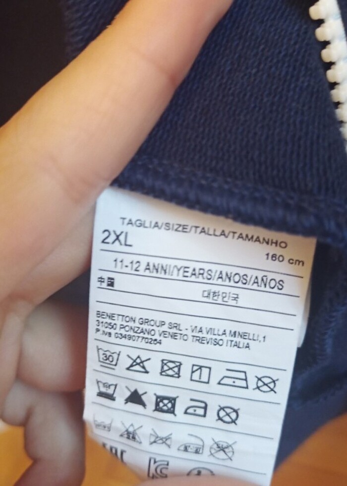 Benetton fermuarlı kapüşonlu üst sweatshirt  - Görsel 4