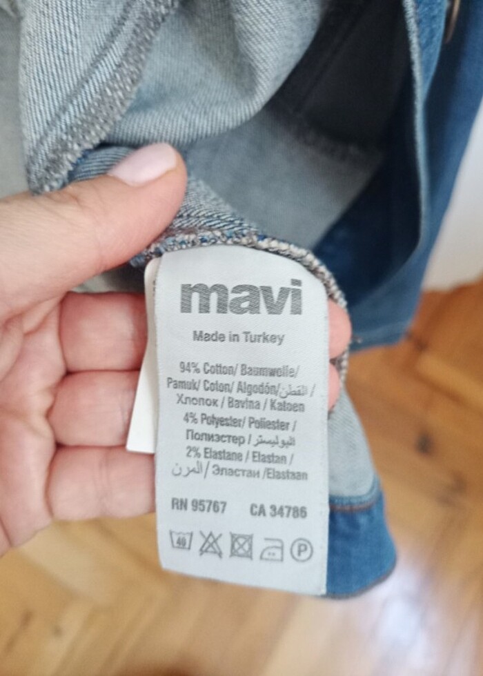 Mavi marka kot ceket  - Görsel 5