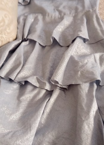 Gri Abiye Elbise - Görsel 5