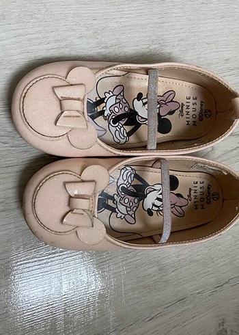 Kız Çocuk Bej Minnie Mouse Babet Ayakkabı - Görsel 7
