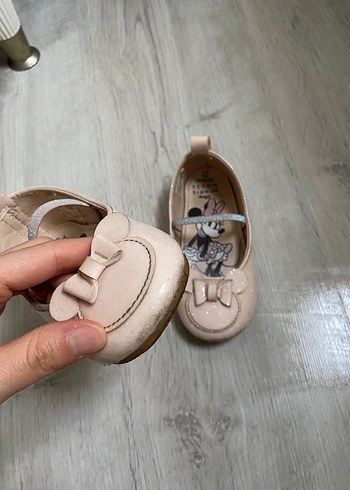 Kız Çocuk Bej Minnie Mouse Babet Ayakkabı - Görsel 4