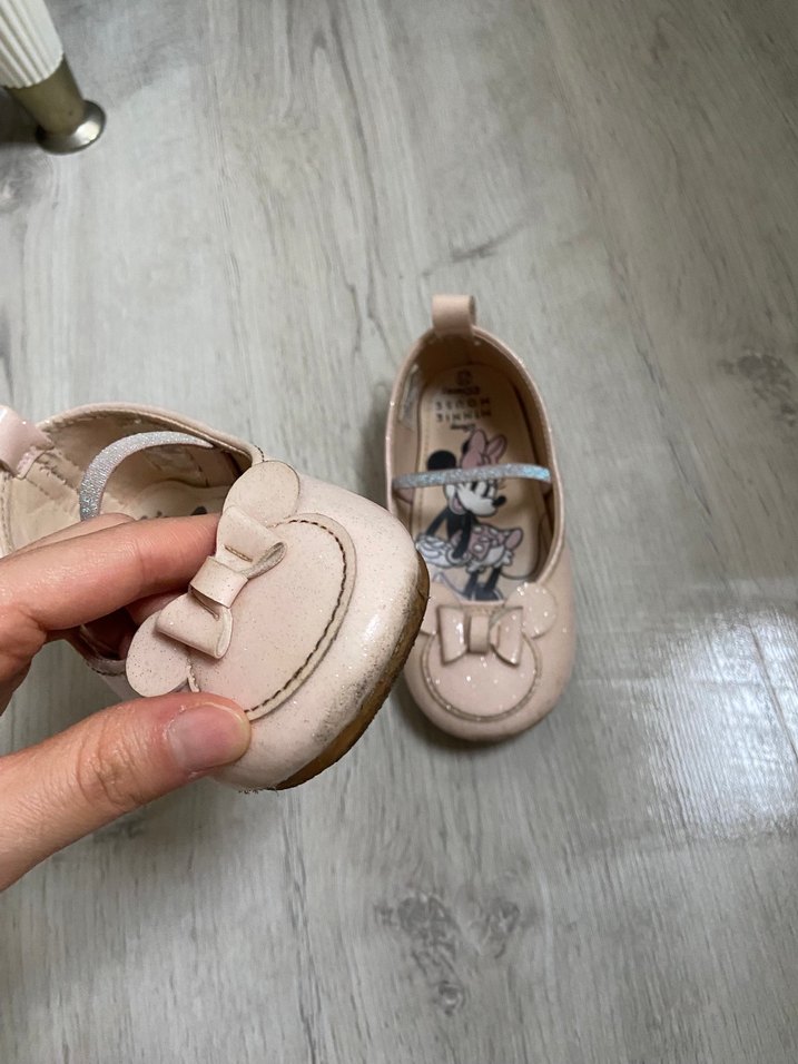 Kız Çocuk Bej Minnie Mouse Babet Ayakkabı - Görsel 4