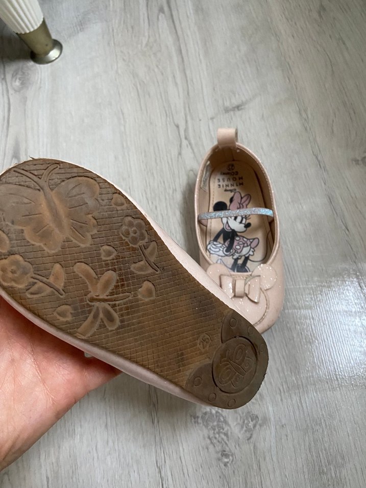 Kız Çocuk Bej Minnie Mouse Babet Ayakkabı - Görsel 3