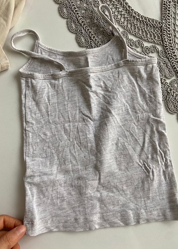 Gri ve Desenli Kız Çocuk Atlet Seti - Görsel 6