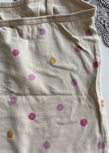 Gri ve Desenli Kız Çocuk Atlet Seti - Görsel 3