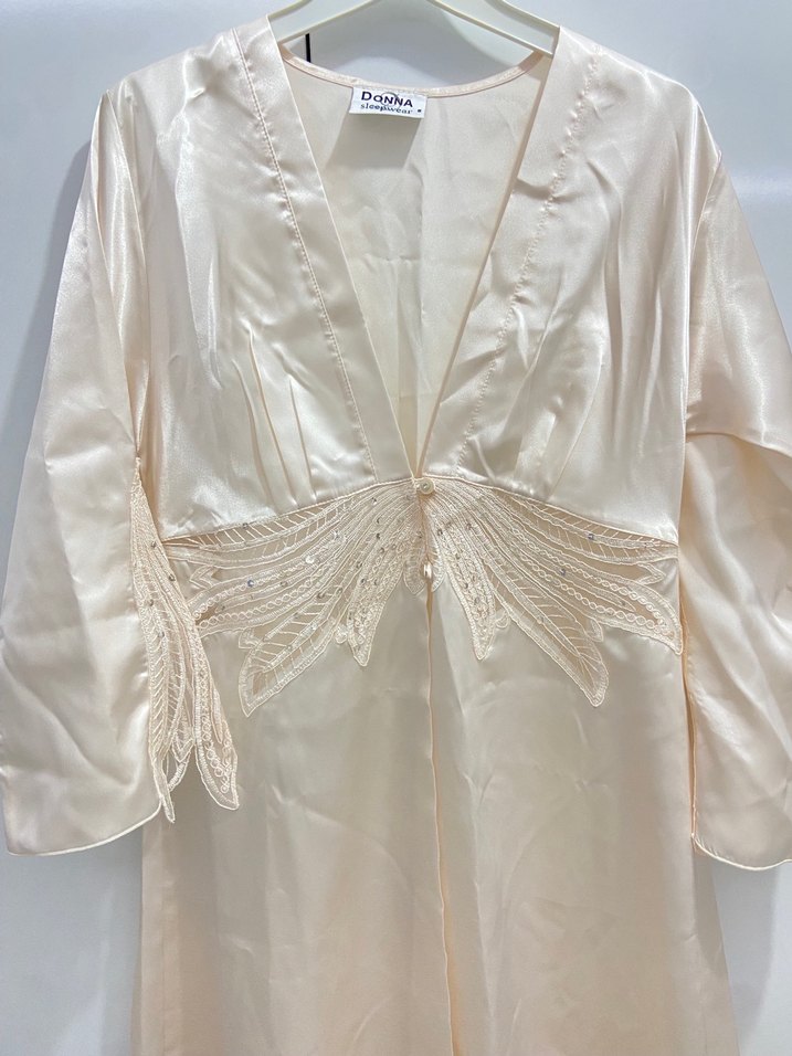 Bej Uzun Kollu Bohem Kadın Sabahlık - Görsel 5