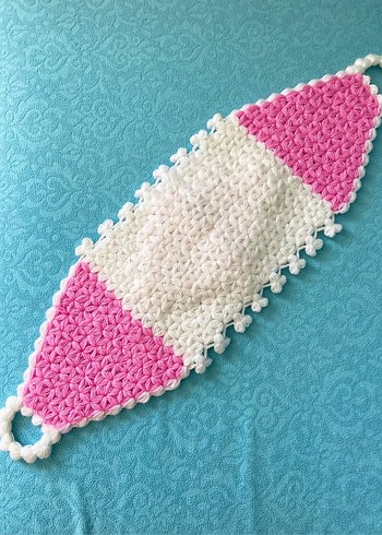 Pembe El Örgüsü Banyo Süngeri çeyizlik lif - Görsel 2