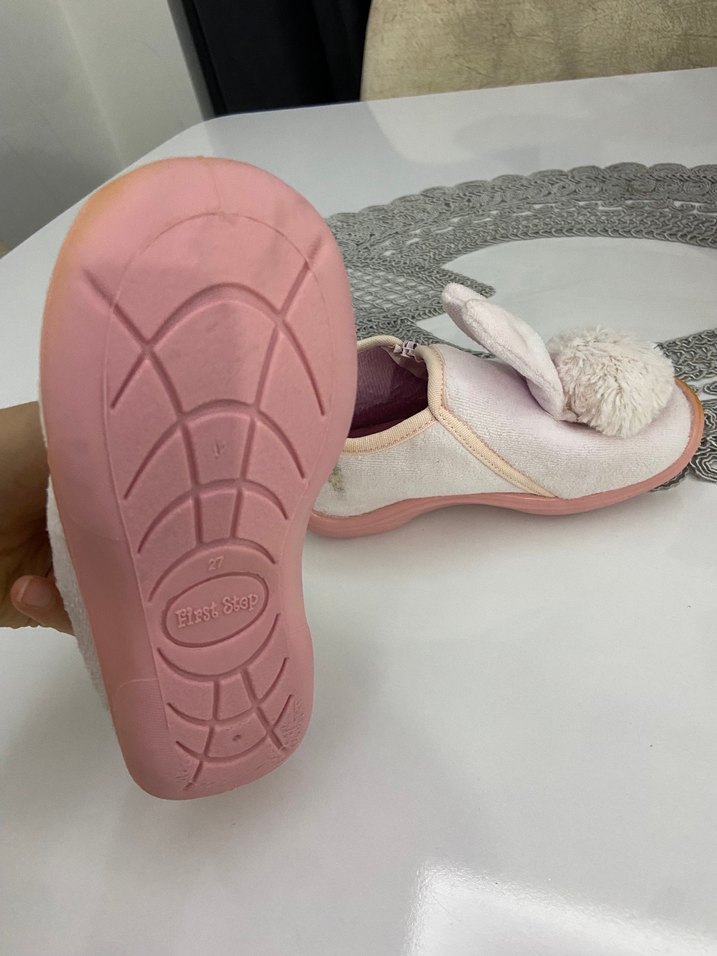 Kızlar için Pembe Kürklü Sıcak Ev Terliği - Görsel 5