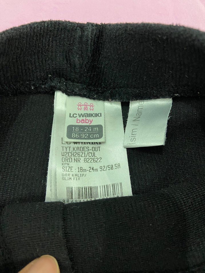 Kız Siyah Dar Kesim Denim Tayt - Görsel 3