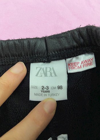 Kız Çocuk Siyah Deri Tayt - Görsel 6