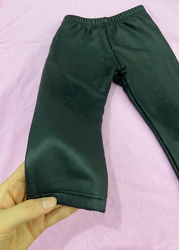 Kız Çocuk Siyah Deri Tayt - Görsel 5