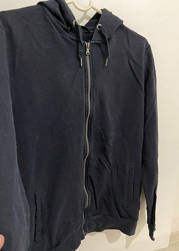 Lacivert Fermuarlı hırka - Görsel 2