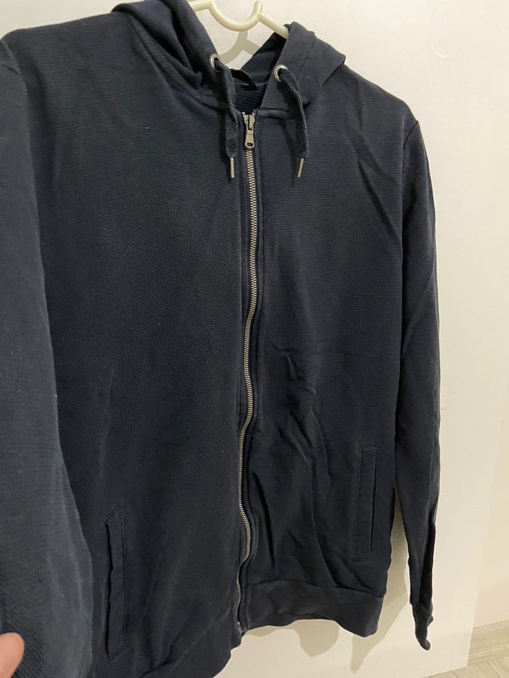 Lacivert Fermuarlı hırka - Görsel 2