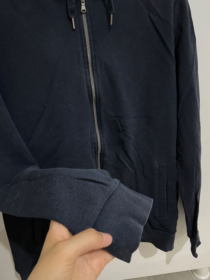 Lacivert Fermuarlı hırka - Görsel 3