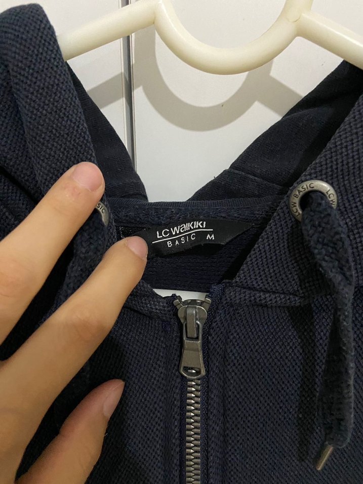 Lacivert Fermuarlı hırka - Görsel 4