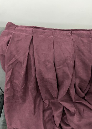 4 adet bordo renk fon perde - Görsel 5