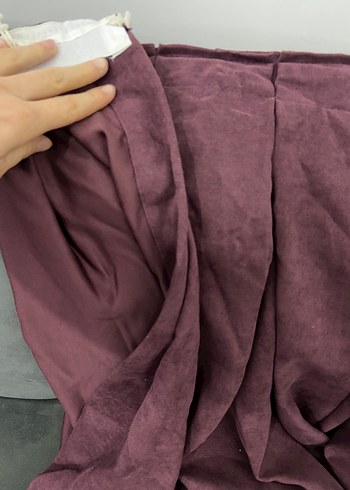 4 adet bordo renk fon perde - Görsel 6