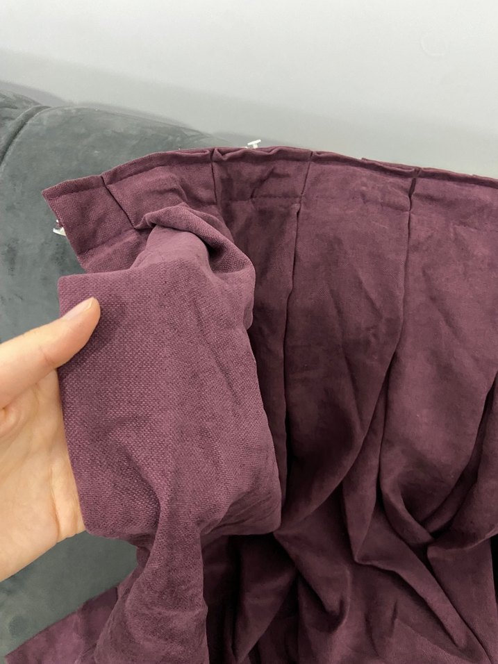 4 adet bordo renk fon perde - Görsel 3