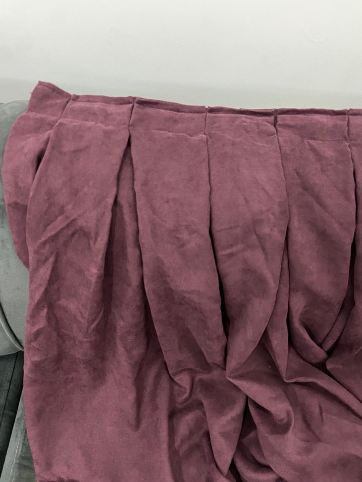 4 adet bordo renk fon perde - Görsel 5