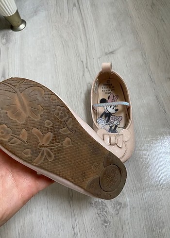 Bej Minnie Mouse Baskılı Kız Babet - Görsel 2