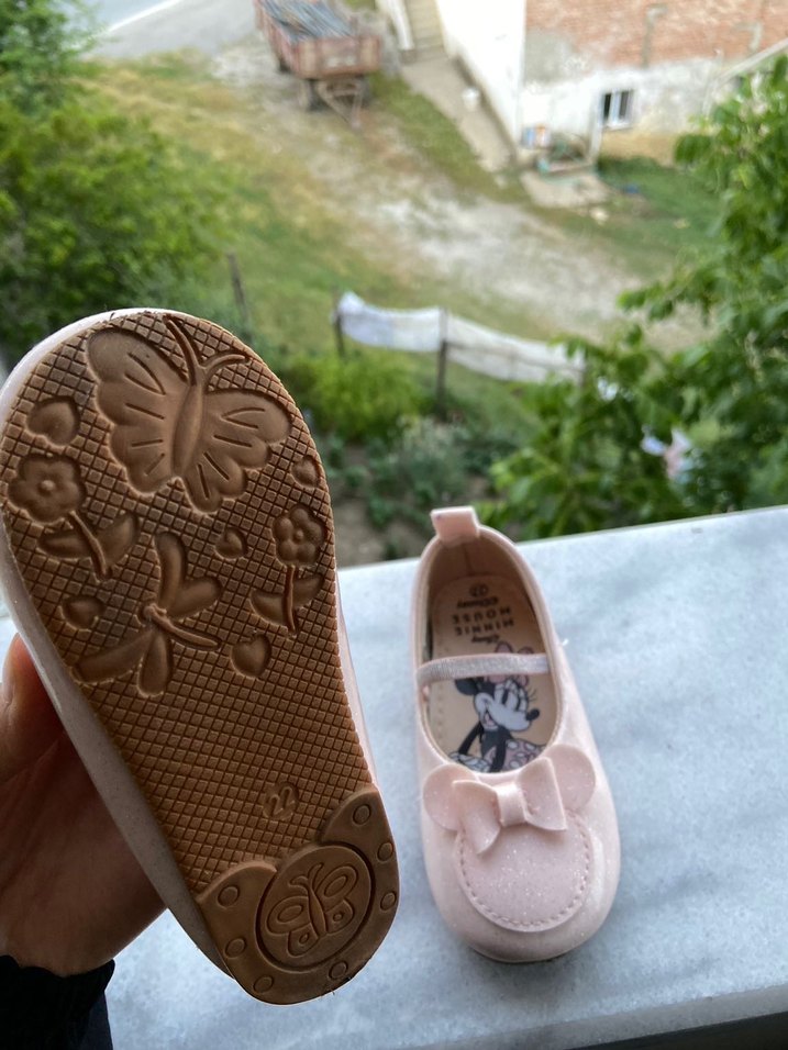 Fiyonklu Pembe Kız Babet Ayakkabı - Görsel 2