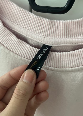Pembe Oversize Kadın Sweatshirt - Görsel 2