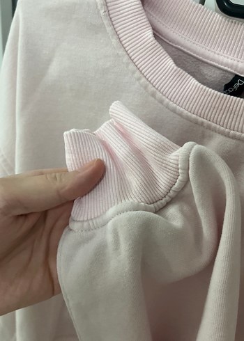 Pembe Oversize Kadın Sweatshirt - Görsel 3