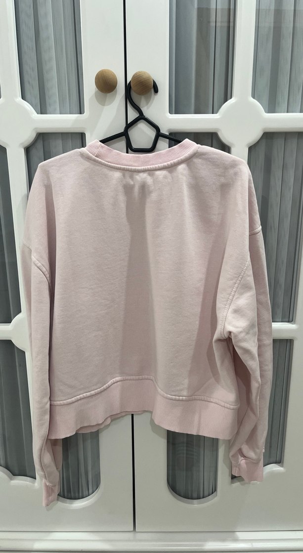Pembe Oversize Kadın Sweatshirt - Görsel 4