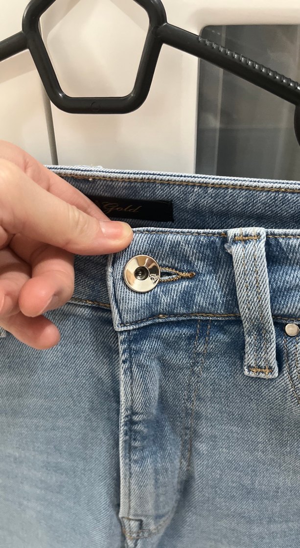 Kadın Gri Mavi Normal Boy Denim Pantolon - Görsel 2