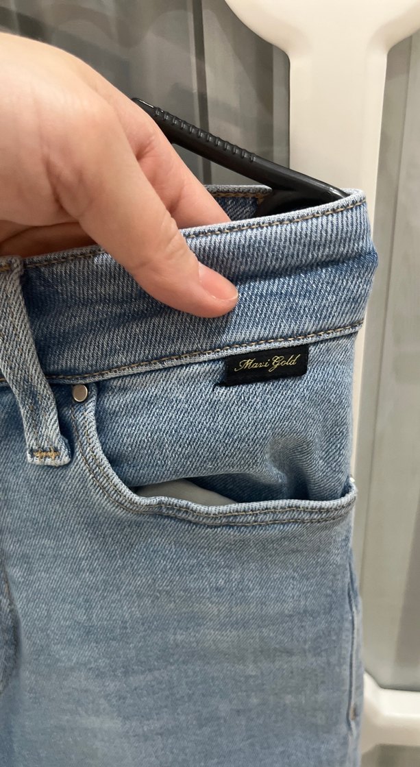 Kadın Gri Mavi Normal Boy Denim Pantolon - Görsel 4