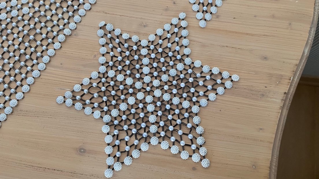 Ahşap Boncuklu Yıldız ve Uzun Runner Seti - Görsel 3