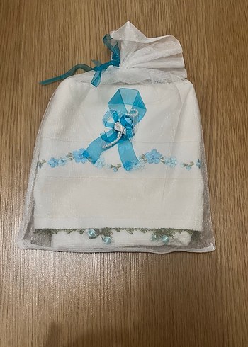 Nakışlı Beyaz Havlu - Görsel 10