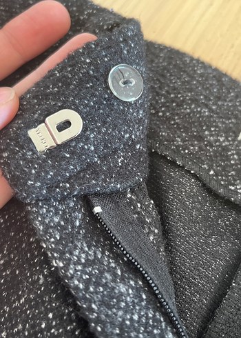 36 Beden gri Renk Gri Kadın kalın kışlık Kumaş Kemerli Pantolon