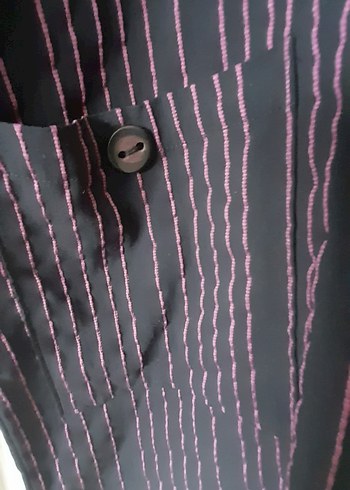 Düğmeli Uzun Mor tunik, elbise - Görsel 4