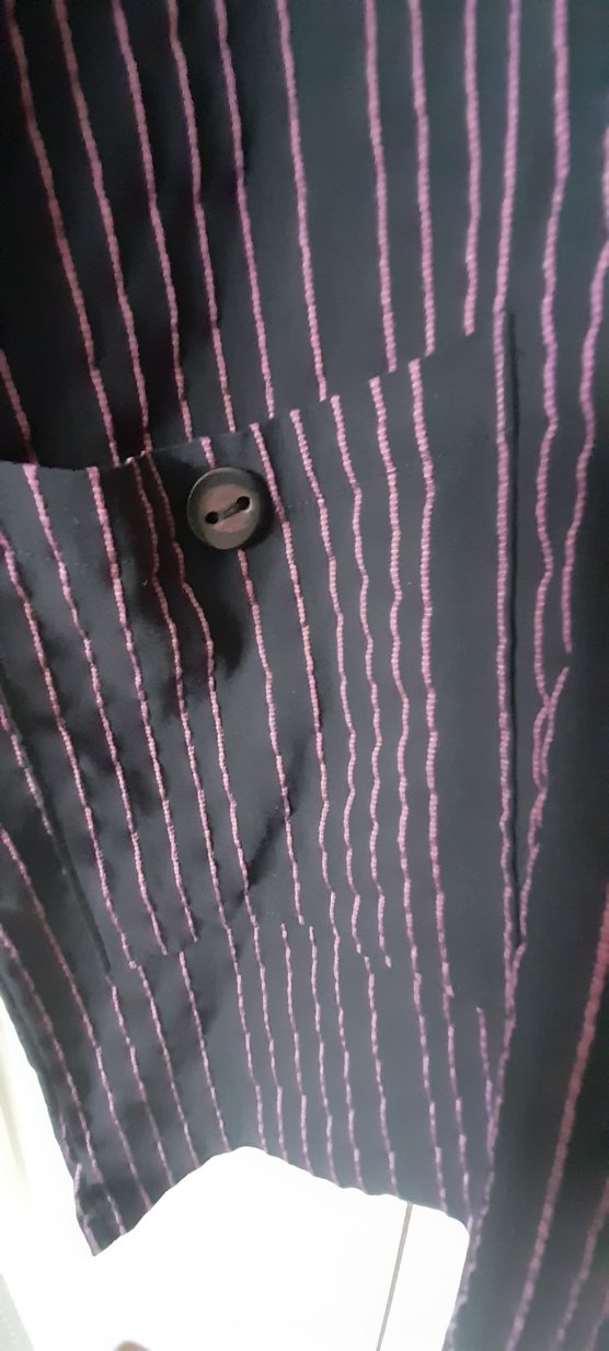 Düğmeli Uzun Mor  tunik, elbise - Görsel 4