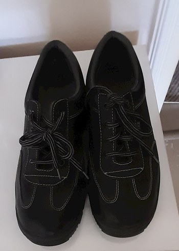 Siyah Isci Tarzı Erkek Ayakkabı Bağcikli - Görsel 6