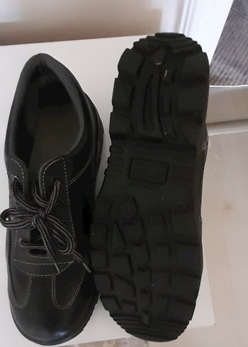 Siyah Isci Tarzı Erkek Ayakkabı Bağcikli - Görsel 4