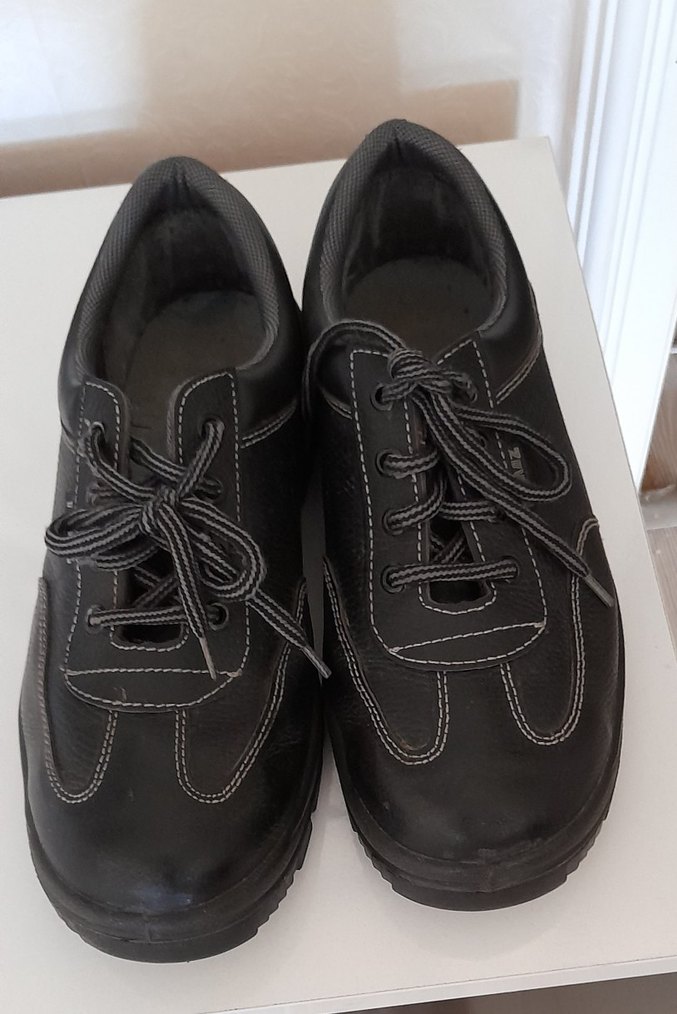 Siyah Isci Tarzı Erkek Ayakkabı Bağcikli - Görsel 2