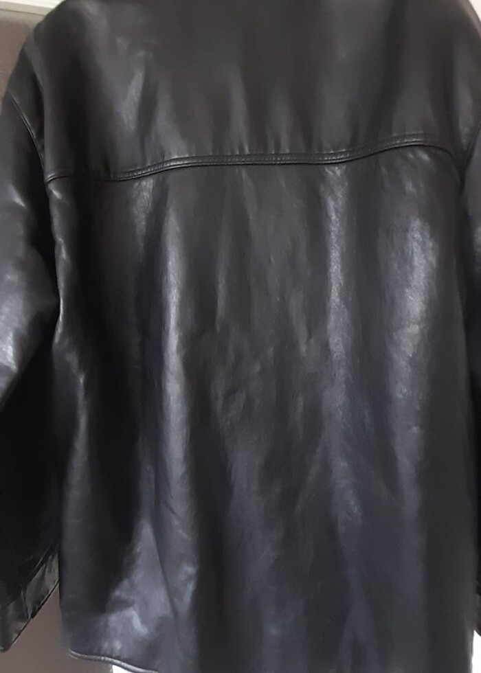 Deri  ceket siyah - Görsel 2